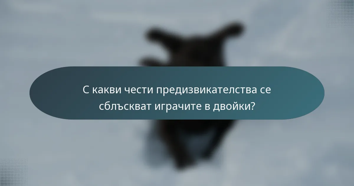 С какви чести предизвикателства се сблъскват играчите в двойки?